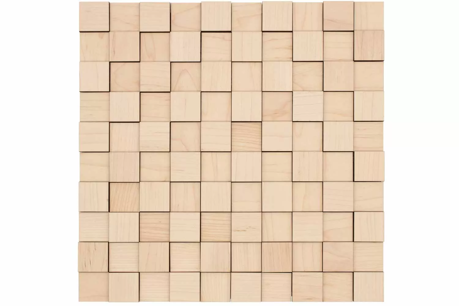 Holz Wandverkleidung Ahorn (Mosaik Look)  wodewa 30 I 30x30mm (selbstklebend)