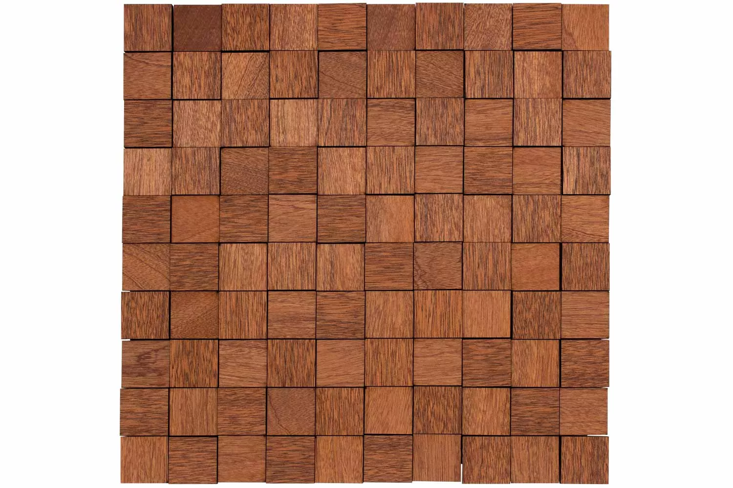 Holz Wandverkleidung Merbau geölt (Mosaik Look) wodewa 30 I 30 x 30mm (selbstklebend) 