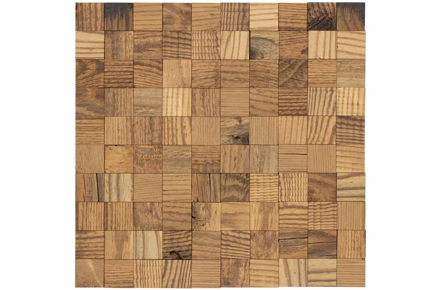 Holz Wandverkleidung Original Altholz (Mosaik Look) wodewa 30 I 30 x 30mm  (selbstklebend)  